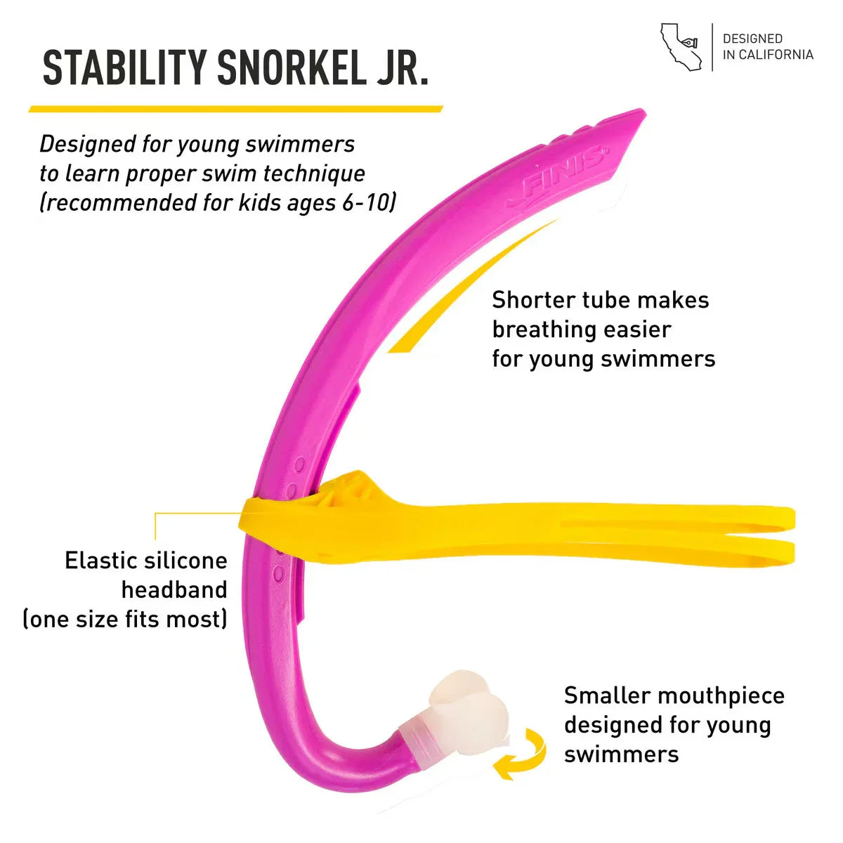 Stability snorkel JR Magenta - Tali Sport-3/3