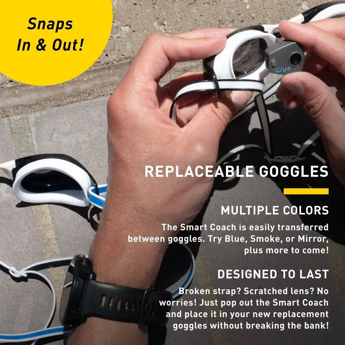 FINIS SMART goggle White/Smoke - Tali Sport-5/9