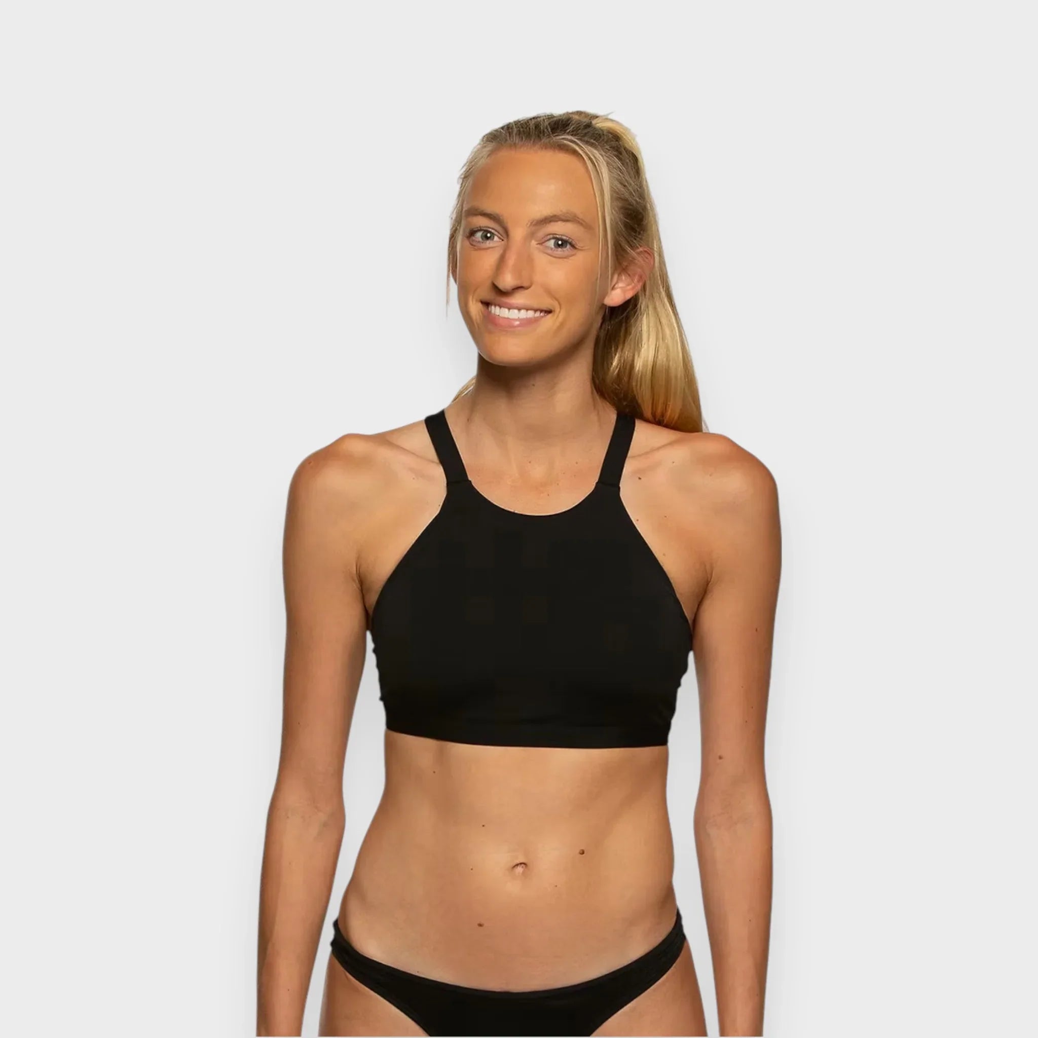 KAYLEE SOLID TOP-BLACK - Tali Sport