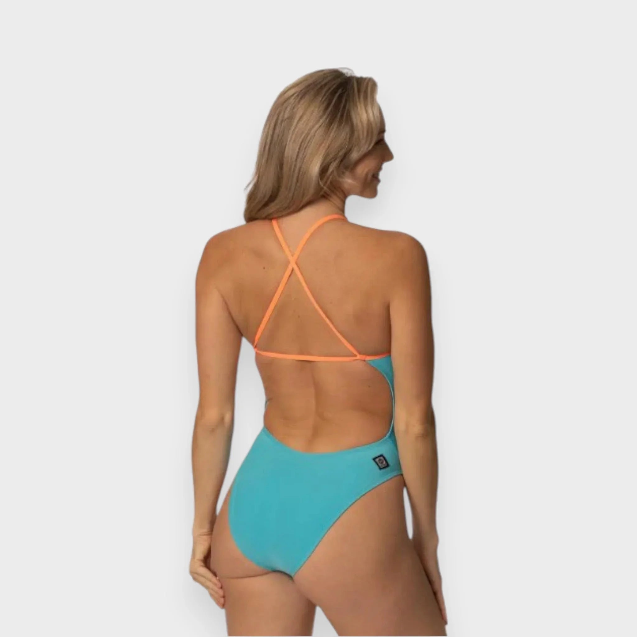 BRANDON CONTRAST-HAWAII BLUE & PAPAYA - Tali Sport-2/2