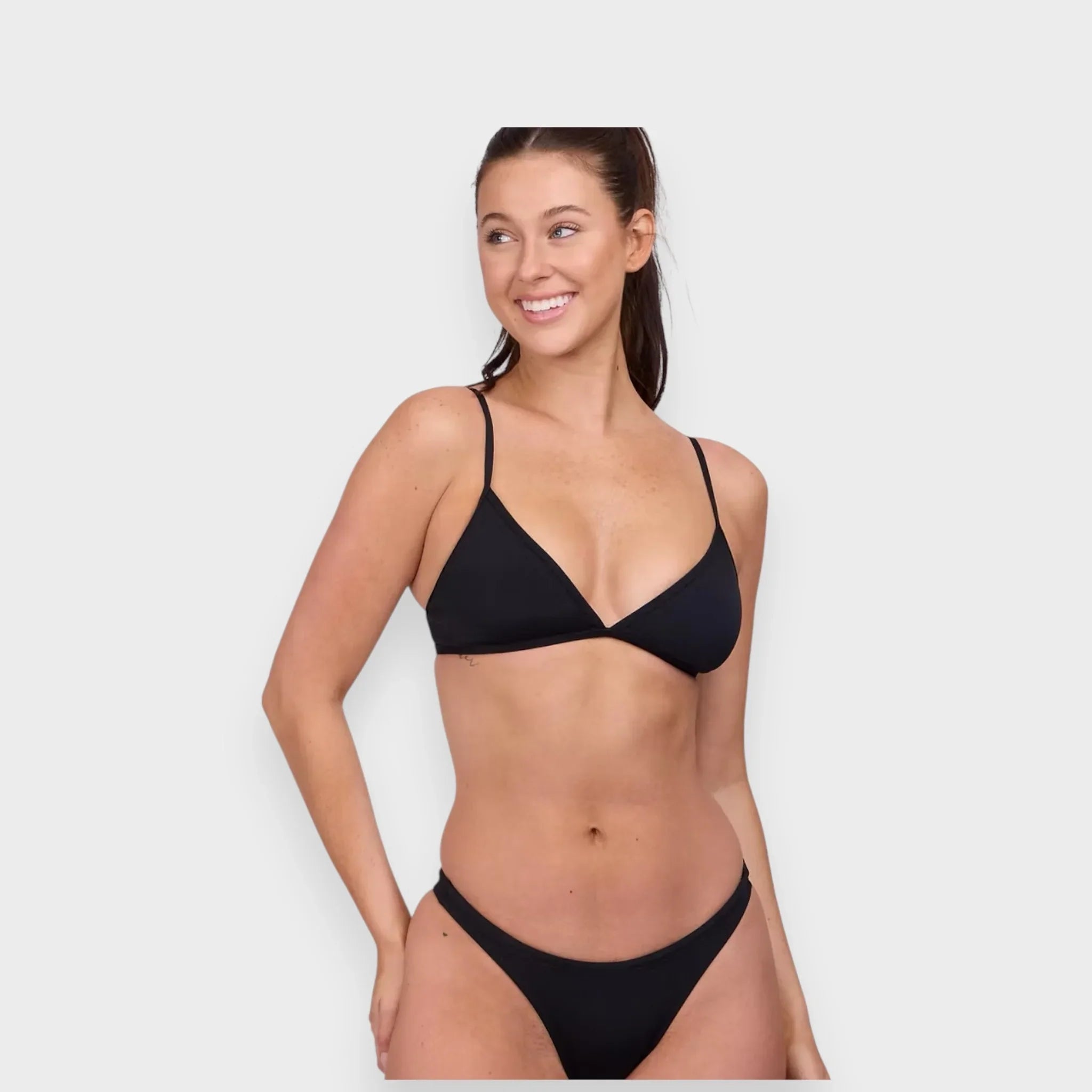 LINDSEY SOLID TOP-BLACK - Tali Sport 