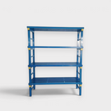 Tali Sport blue PVC four-tier storage shelf for swimming pools and wet environments 