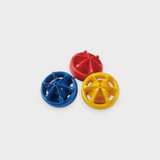 Tali Sport swimming pool lane rope hexagonal floats in red, blue, and yellow made of durable polyethylene 