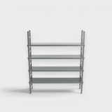 Tali Sport grey 4-tier PVC storage shelf for wet environments like swimming pools and locker rooms 