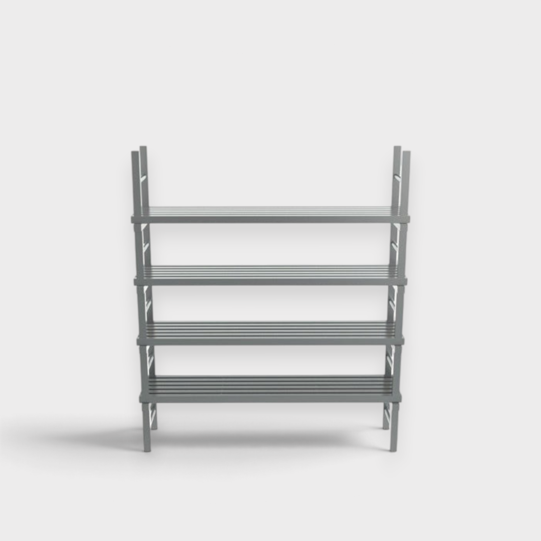 Tali Sport grey 4-tier PVC storage shelf for wet environments like swimming pools and locker rooms-6/6 