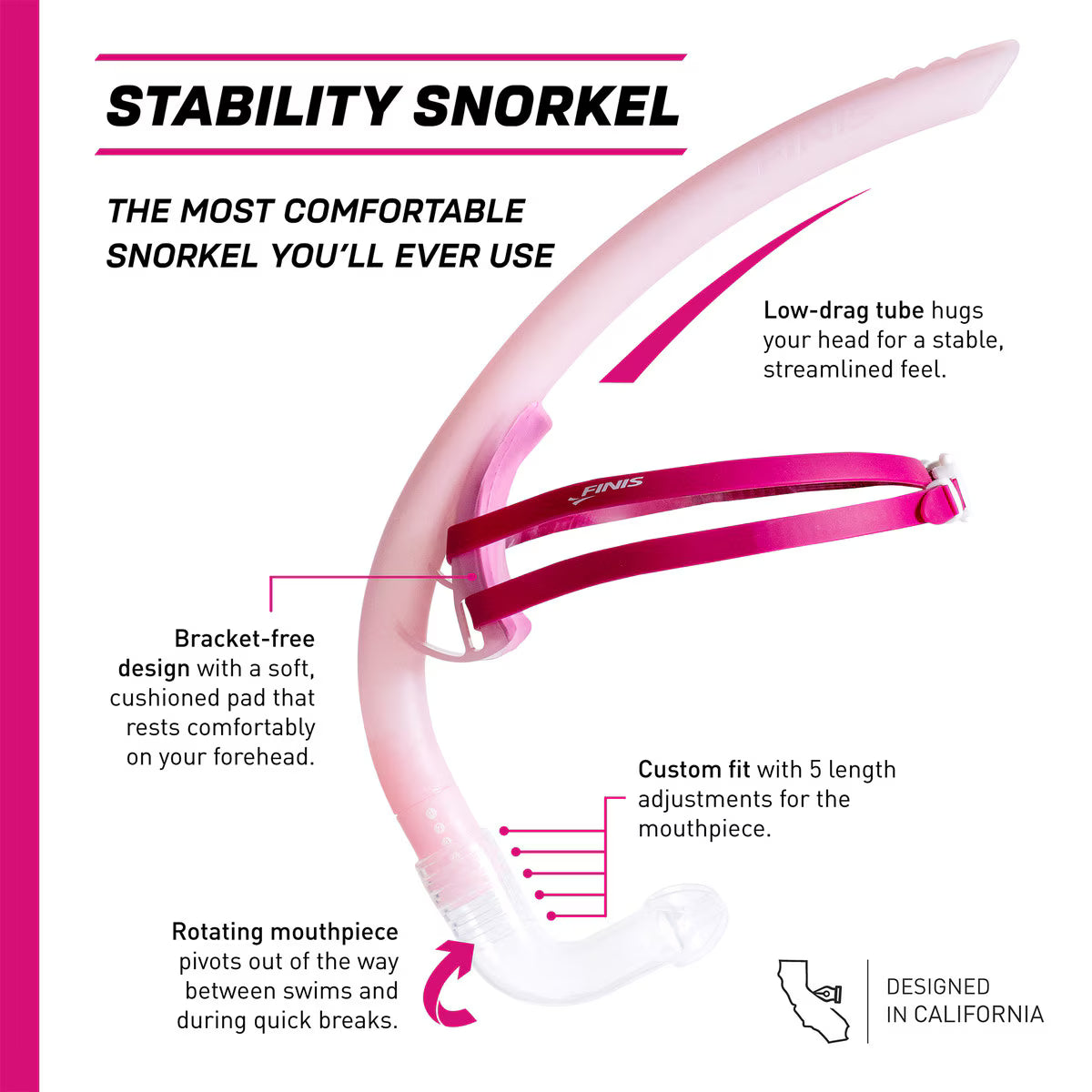 FINIS STABILITY SNORKEL Orchid-3/3 