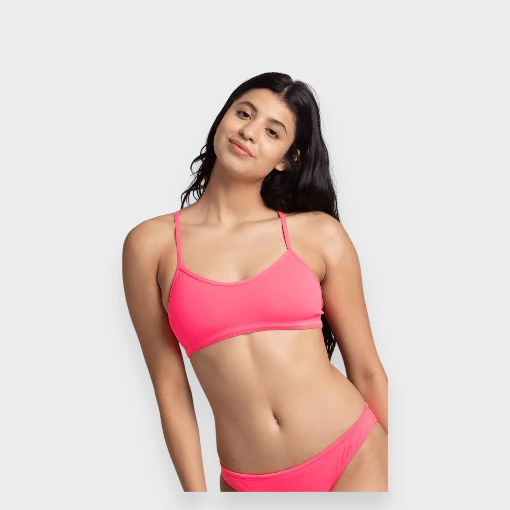 HEIDI SOLID TOP-HOT PINK - Tali Sport 