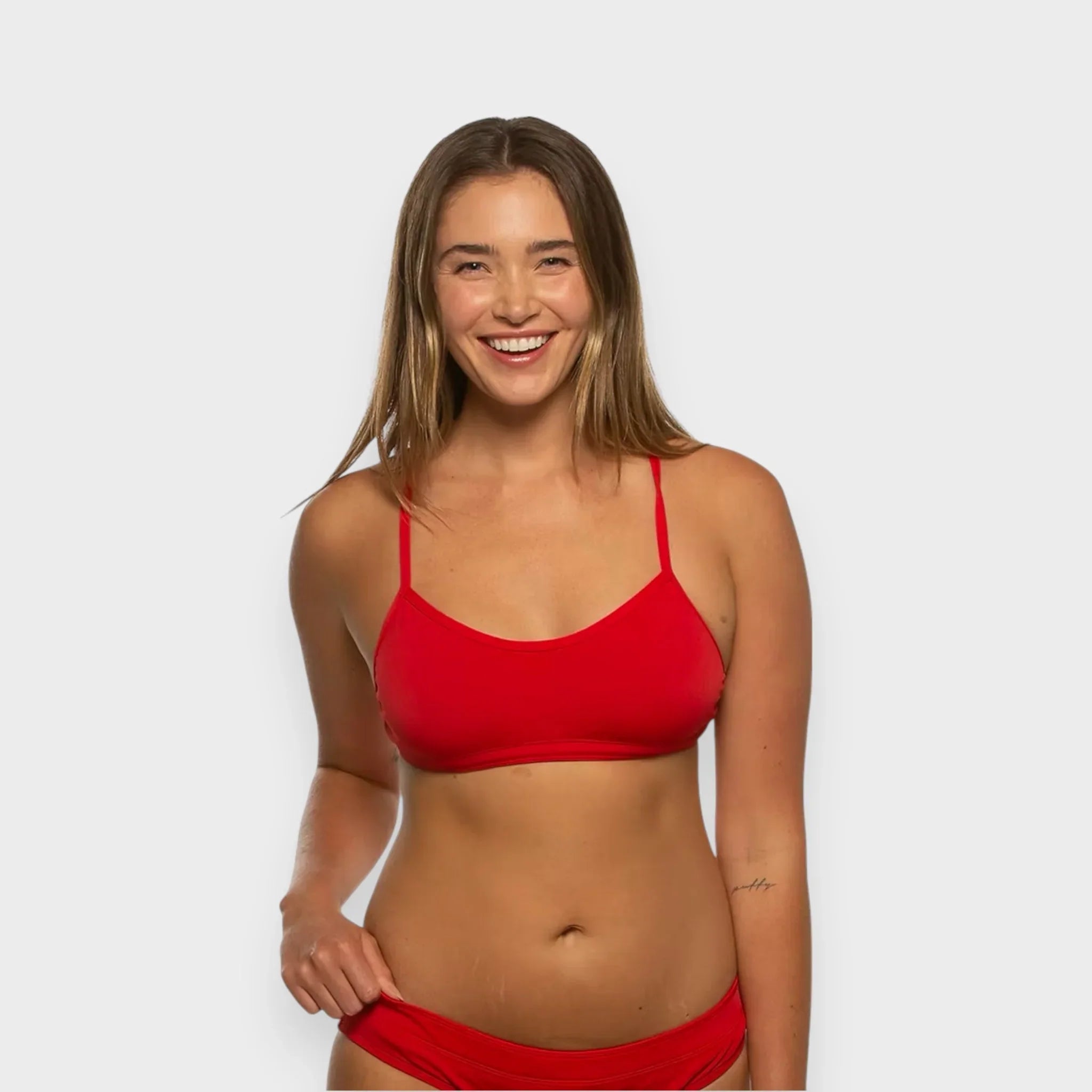 HEIDI SOLID TOP-RED - Tali Sport 