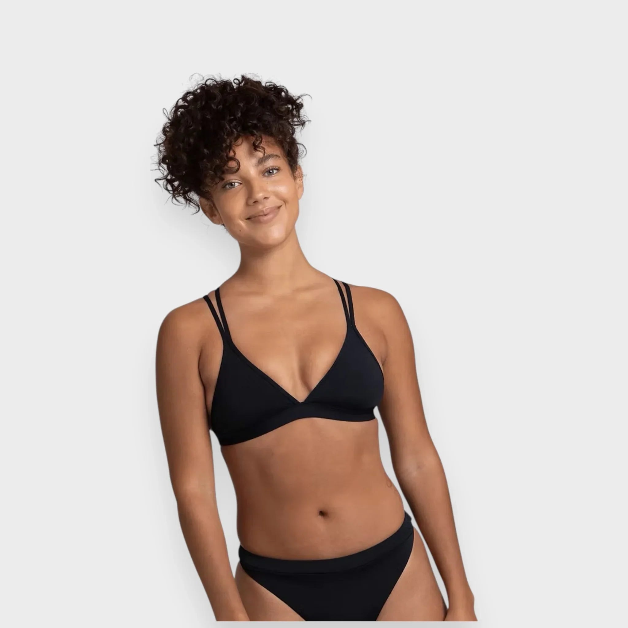SHARA SOLID TOP-BLACK - Tali Sport 