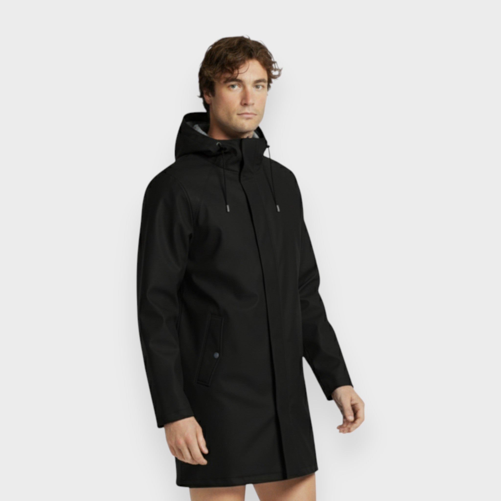 מעיל פרקא - שחור-4/4 