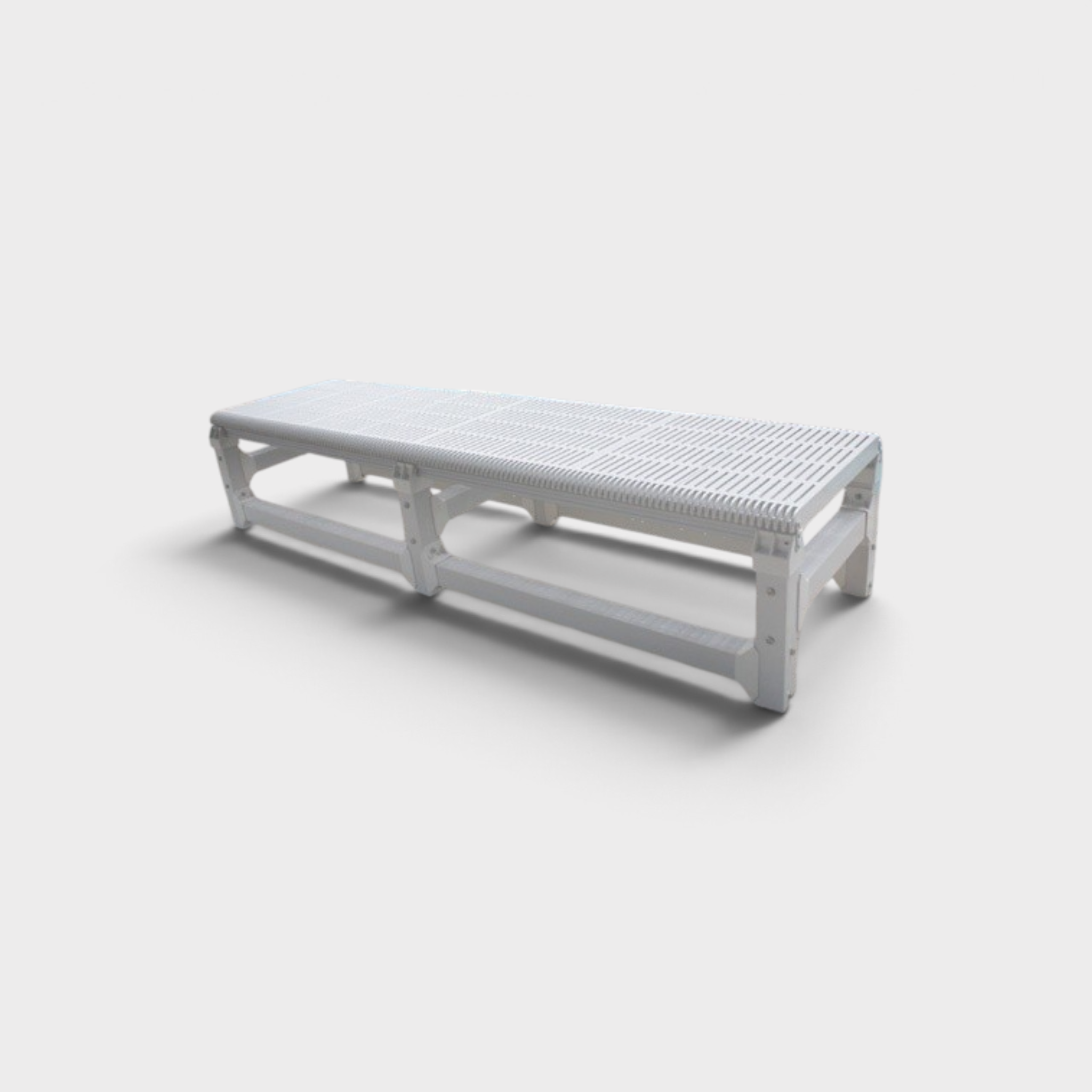 Tali Sport white foldable swimming pool platform with a grooved surface for water flow, ideal for swim training.-1/7 
