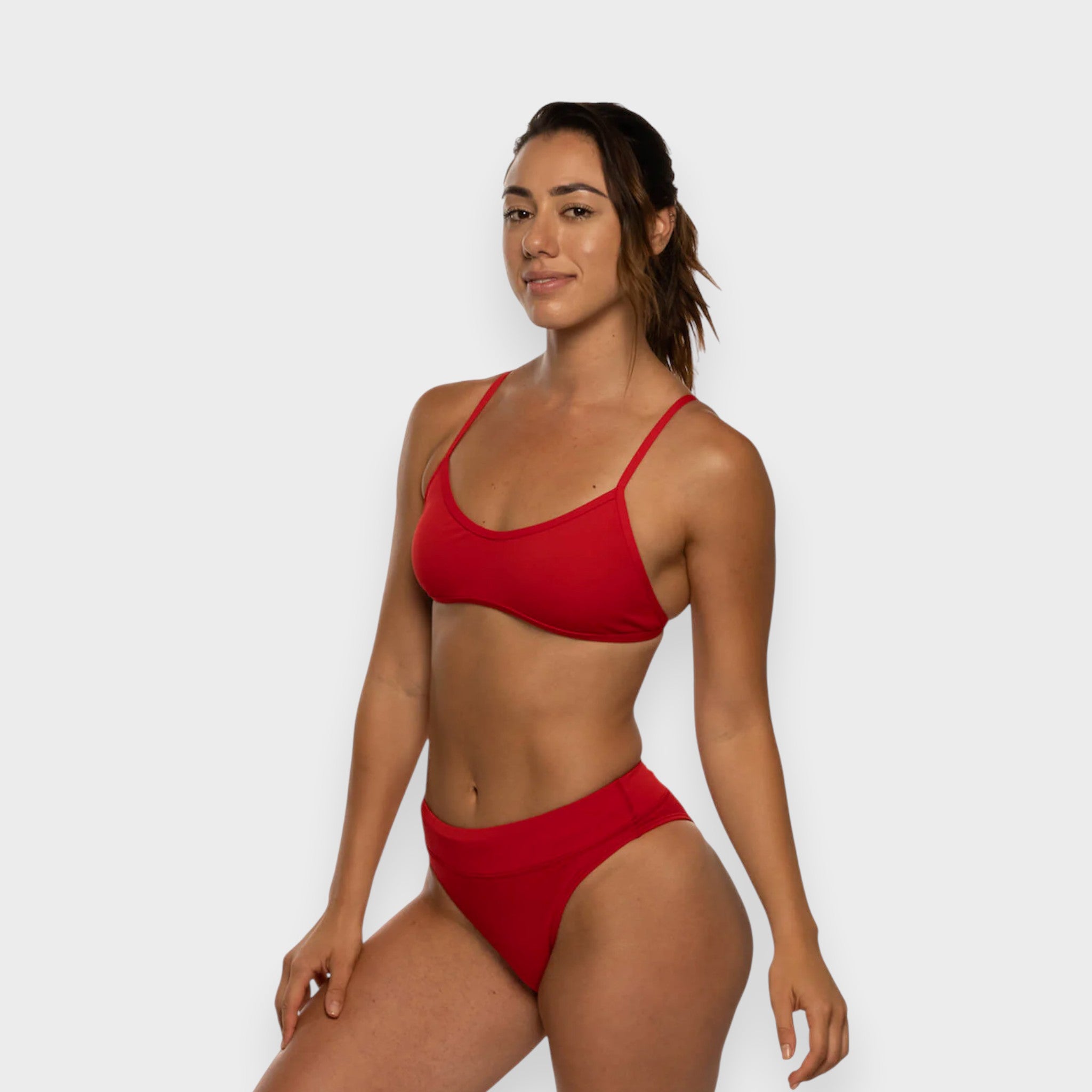 ZOE SOLID BOTTOM-RED-3/3 