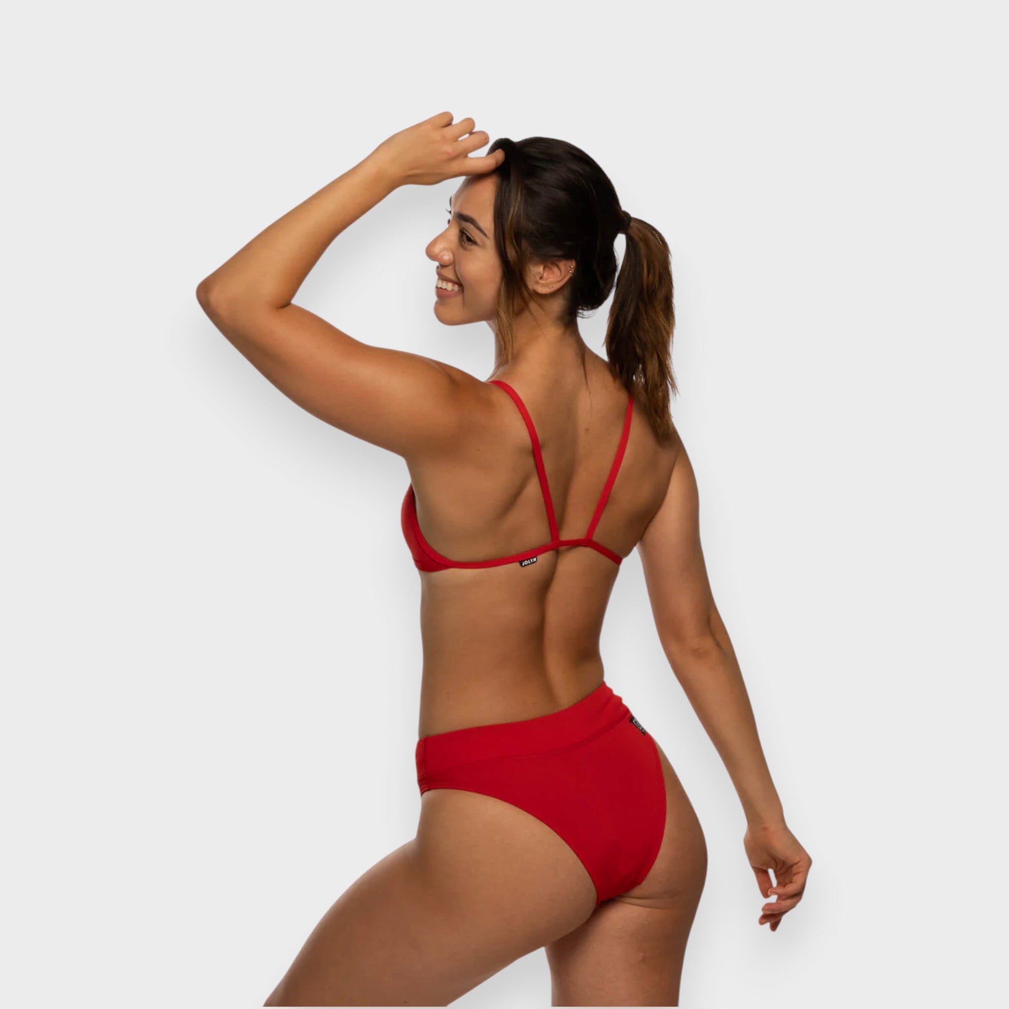 ZOE SOLID BOTTOM-RED-2/3 