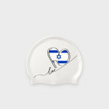 כובע סיליקון לב דגל ישראל - Tali Sport 