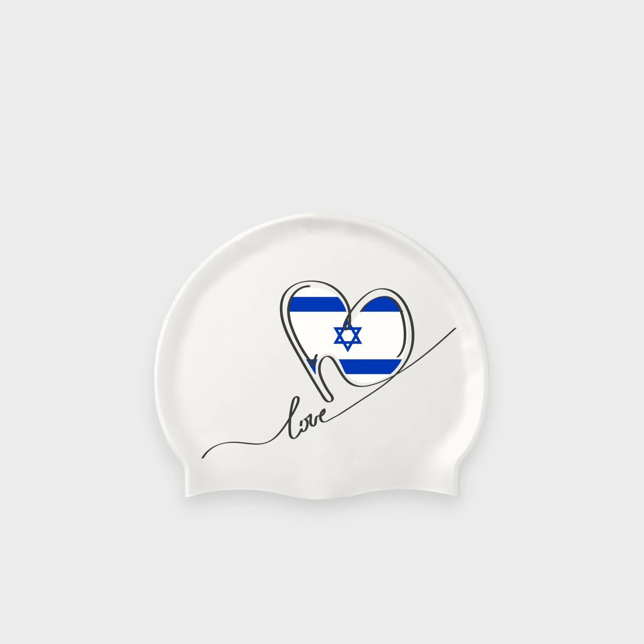 כובע סיליקון לב דגל ישראל - Tali Sport 