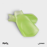 Tali Sport SlipFin PRO green swim fins featuring a strapless, lightweight design for the front of the foot. 