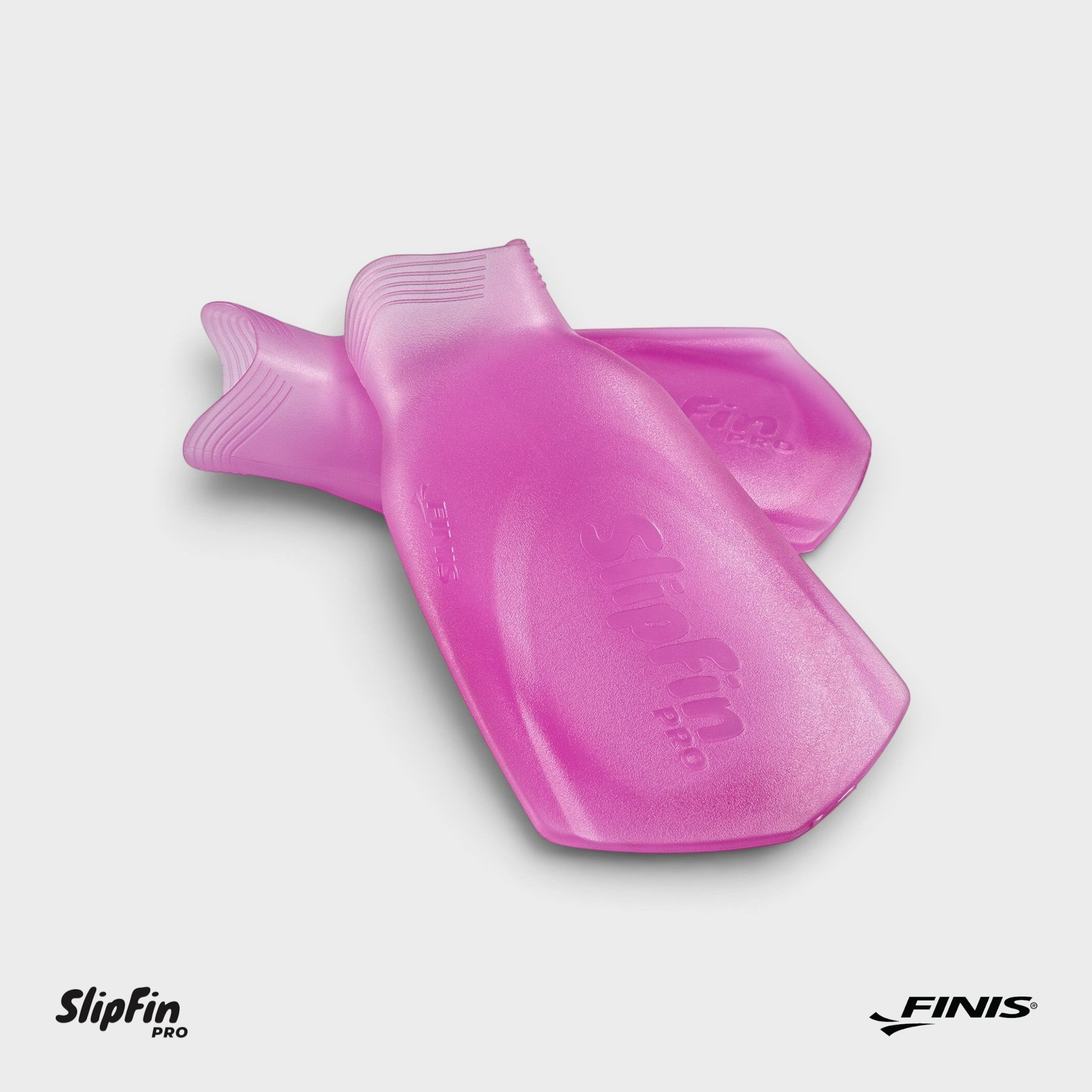 Tali Sport SlipFin PRO pink swim fins featuring a lightweight, strapless design for natural foot movement.-3/10 